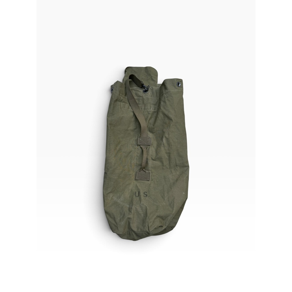 WWII US Army 1944 Biscayne Tent & Awning Canvas Duffel Bag Military GI Vintage